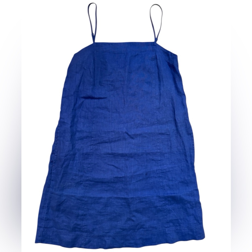 NWOT Madewell - Goldie Mini Dress in Bluestone 100% Linen Women’s Size 00 - Picture 5 of 10